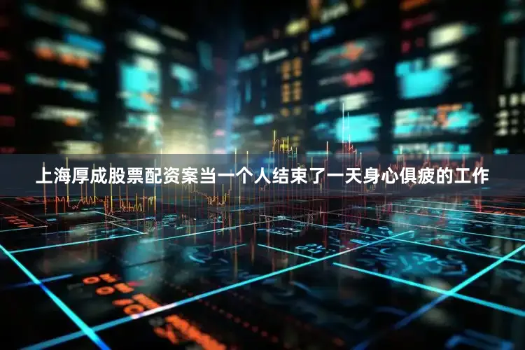 上海厚成股票配资案当一个人结束了一天身心俱疲的工作